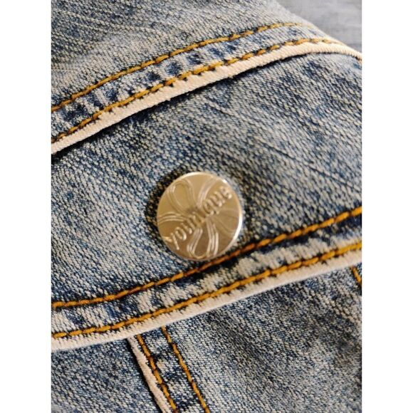 Younique brand Denim Cropped Jacket - Size: Large (1161) - Picture 8 of 8